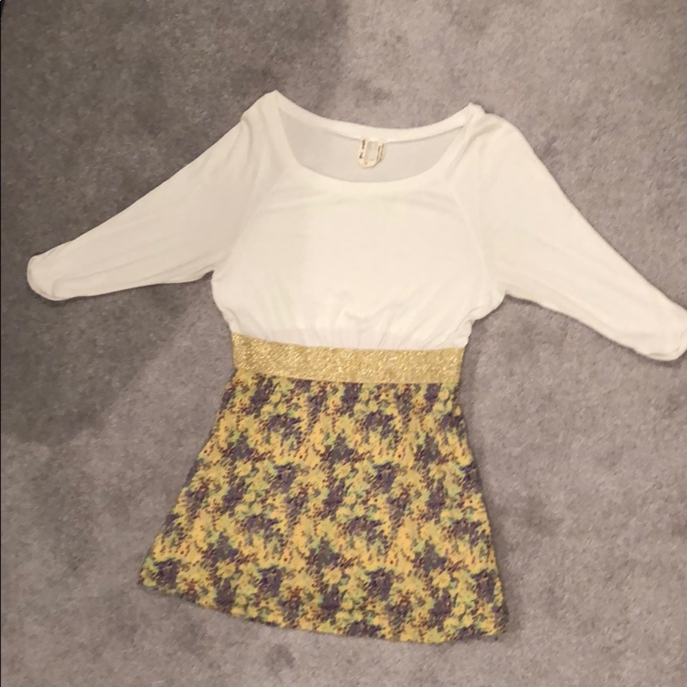 Free people quarter sleeve mini dress